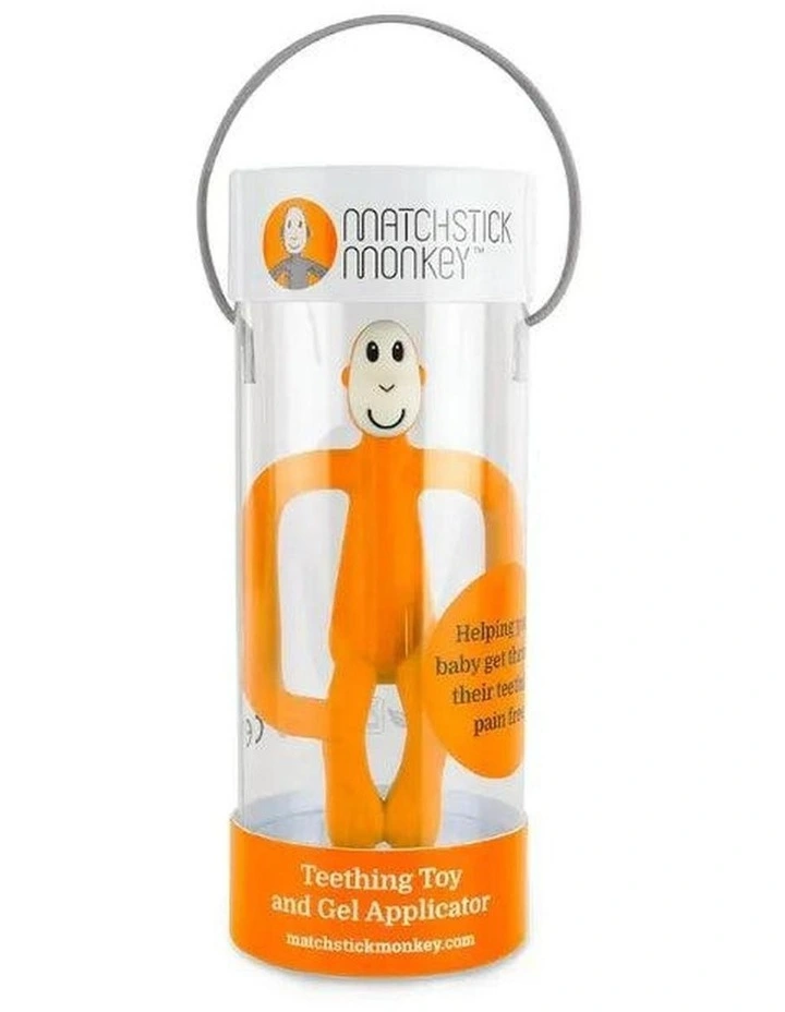 Monkey Teething Toy and Gel Applicator in Orange image 4