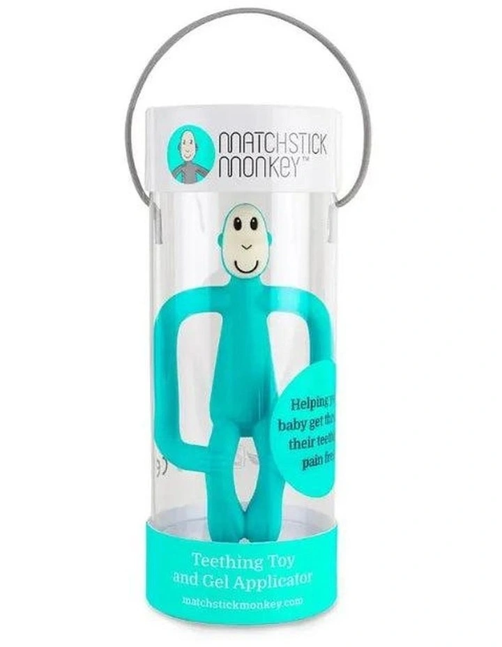Monkey Teething Toy and Gel Applicator in Emerald image 4