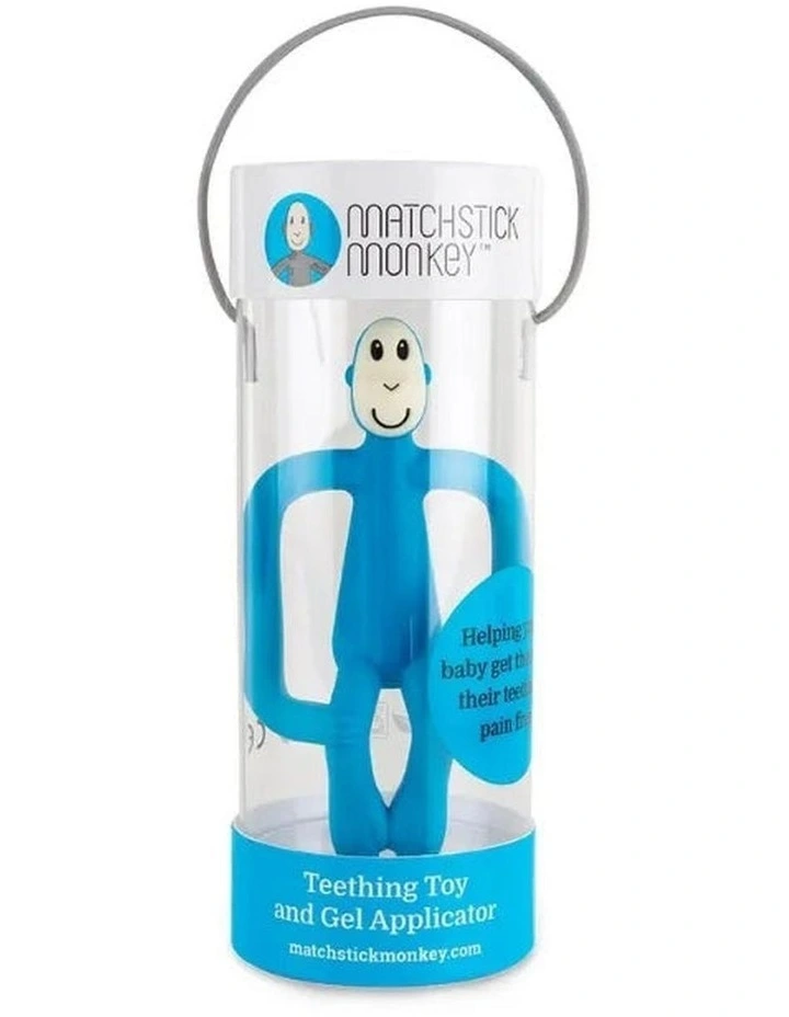 Monkey Teething Toy and Gel Applicator in Blue image 4