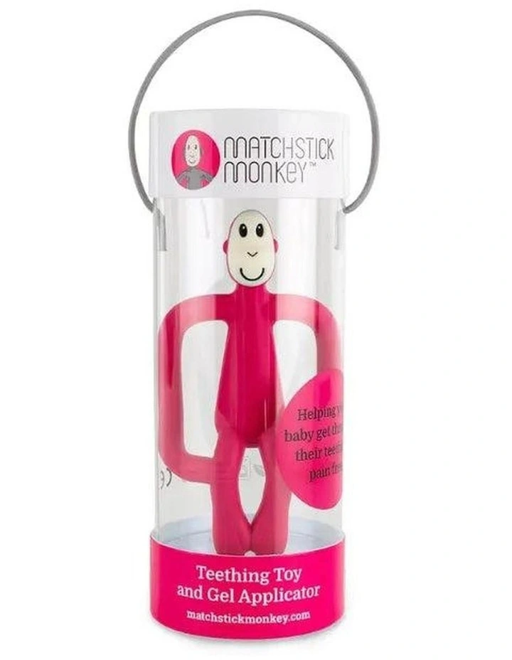 Monkey Teething Toy and Gel Applicator in Red image 4