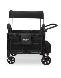 WonderFold W4 Elite Stroller Wagon - Volcanic Black
