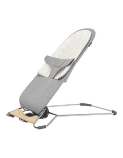 Mira Baby Bouncer in Stella (Grey Mlange / Silver Chrome / Maple Wood)