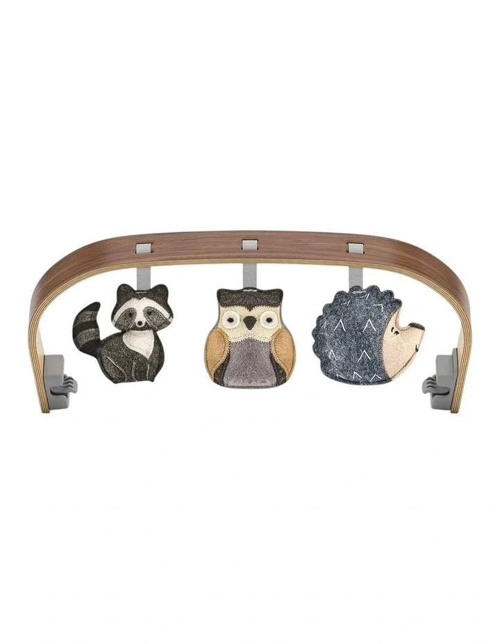 UPPAbaby Mira Baby Bouncer Forest Fun Toy Bar (Grey / Walnut Wood) image 1