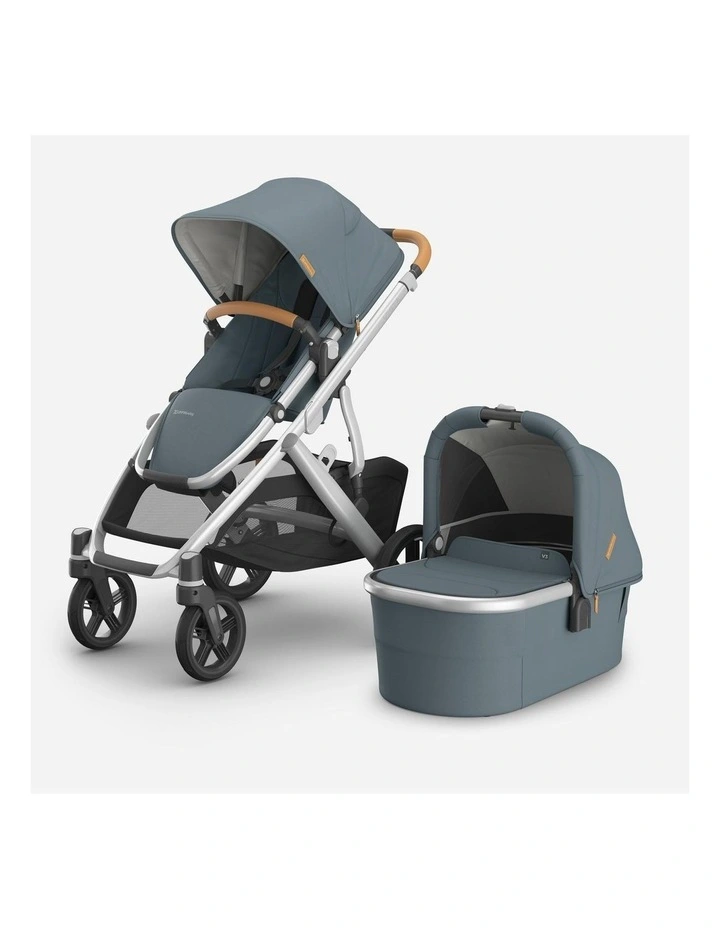UPPAbaby Vista V3 Pram With Bassinet - Callum (Stone Blue / Silver) image 2