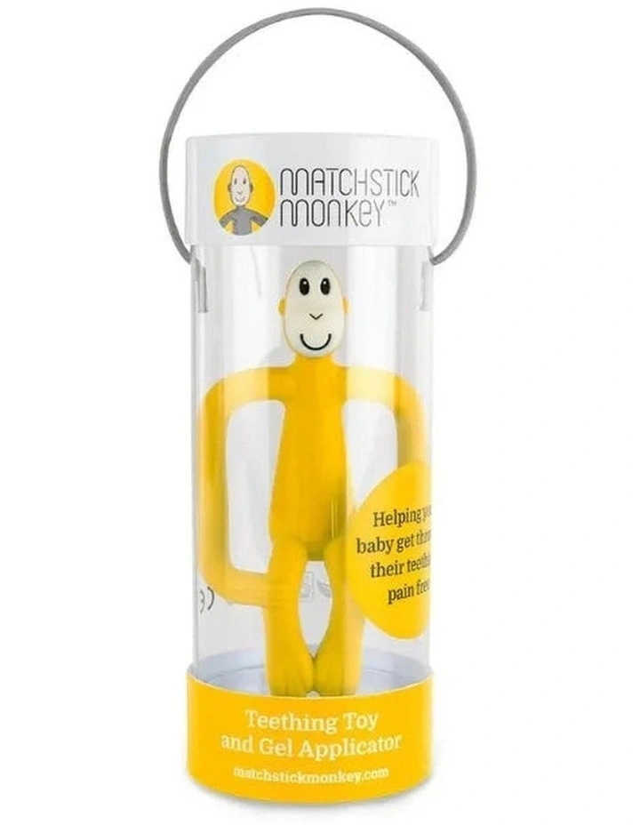 Monkey Teething Toy and Gel Applicator in Yellow image 3
