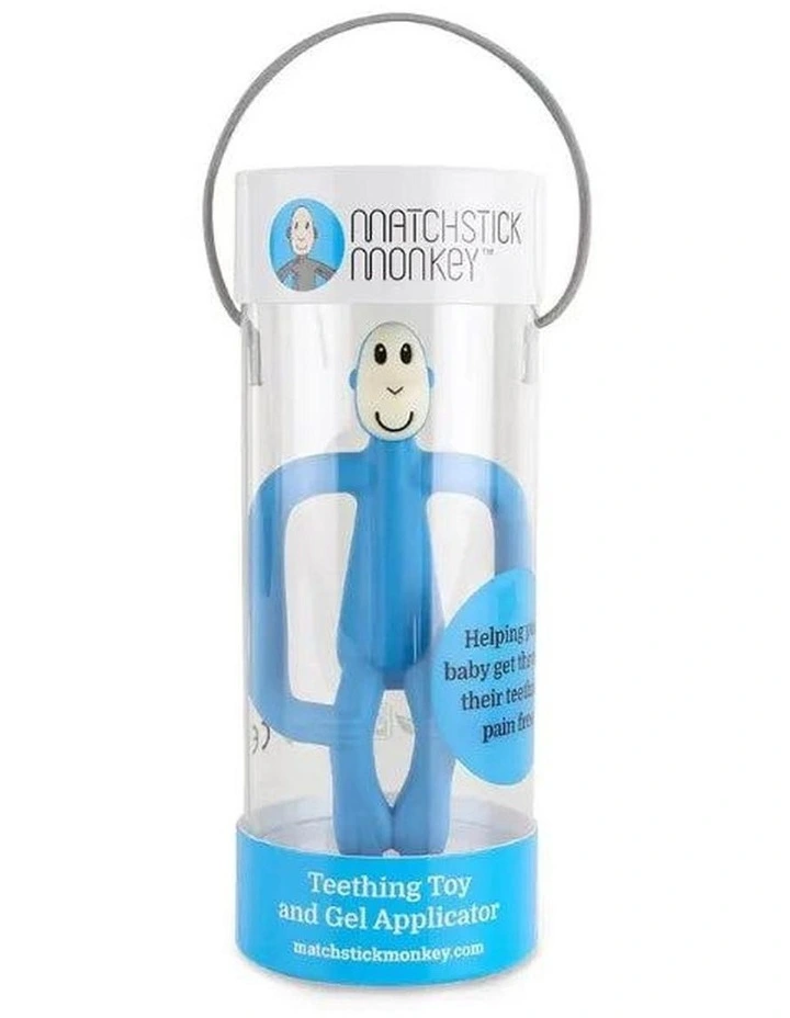 Monkey Teething Toy and Gel Applicator in Baby Blue image 4