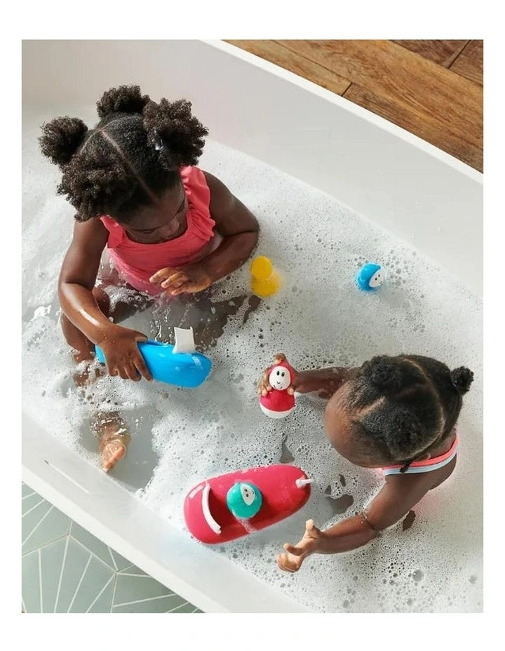 Monkey Bath Time Boat Set in Red image 3