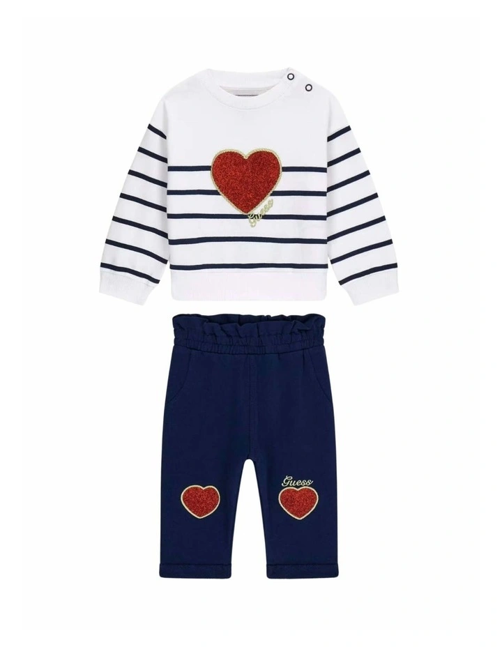 Active Top and Pants Set in White image 1