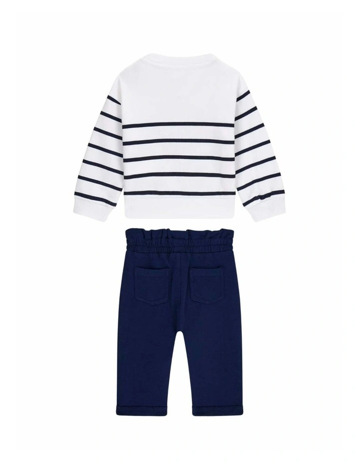 Active Top and Pants Set in White image 4