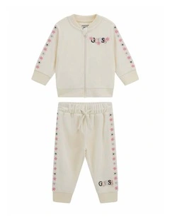 Eco Active Top and Pants Set in Cream Velvet