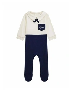 Brushed Interlock Overall in White