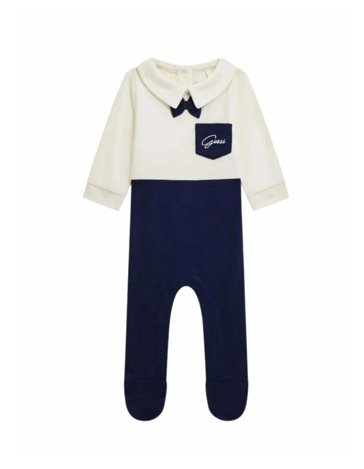 Brushed Interlock Overall in White image 1