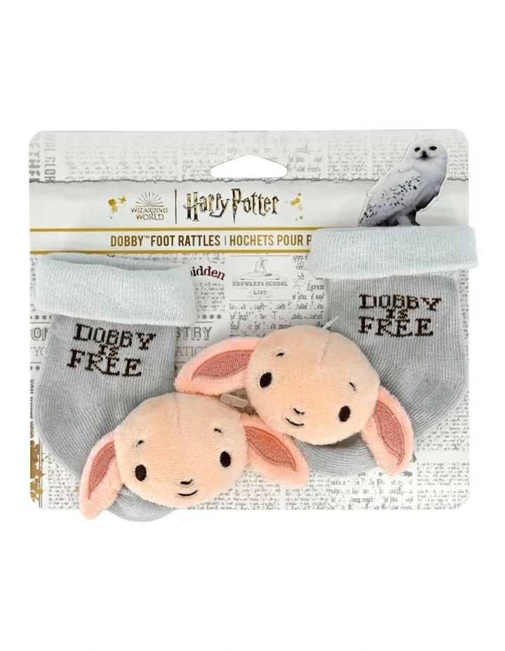 Harry Potter - Dobby Baby Socks, Foot Rattles, Grey, 10cm H, Birth  image 1