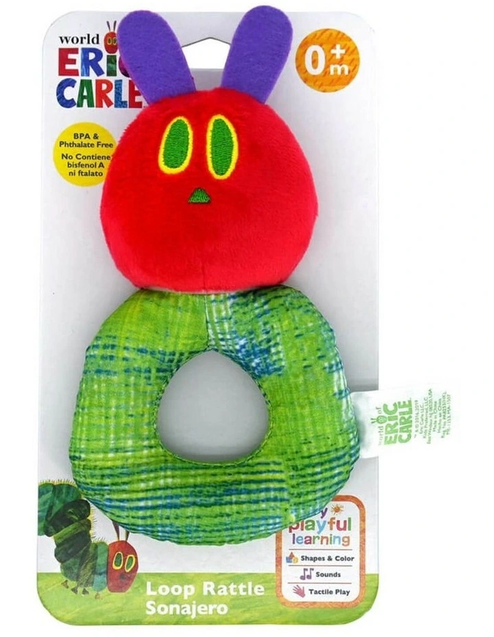 Eric Carle - The Very Hungry Caterpillar Fabric Loop Rattle, 15cm, Birth  image 2