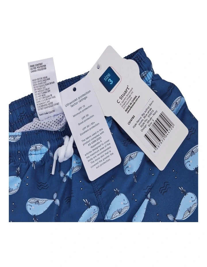 Big softies Swim shorts, Blue whale image 4
