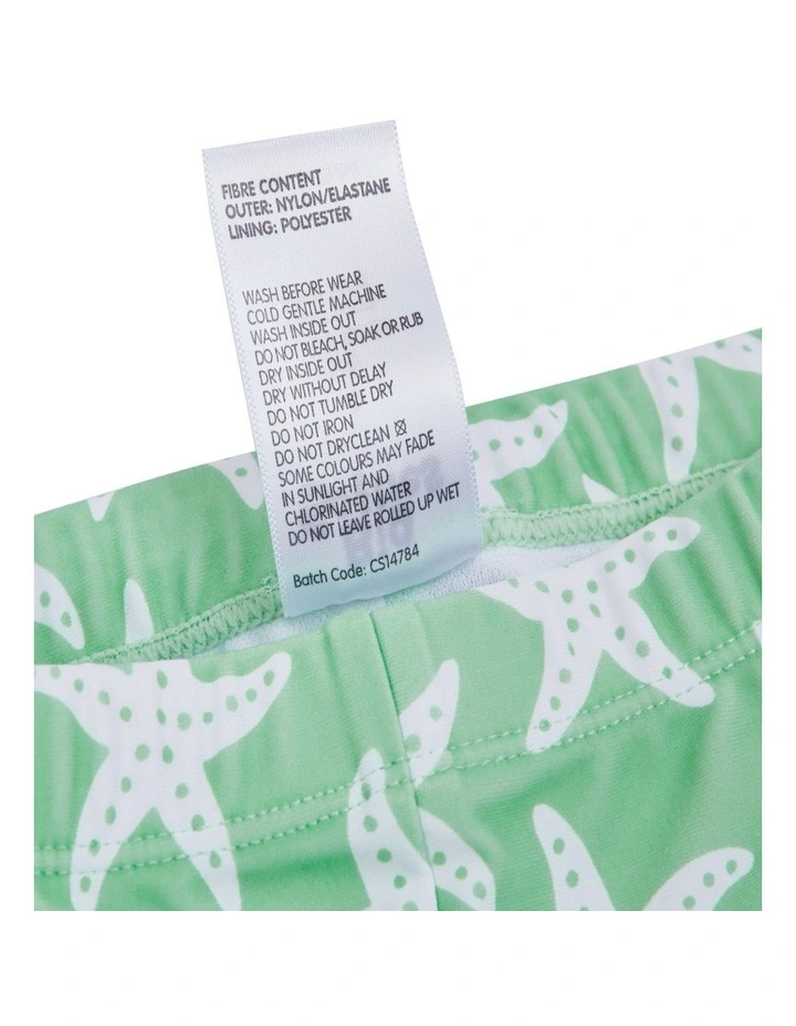 Big Softies 3pc-L/S Rashie, Short & Hat,Green starfish image 7
