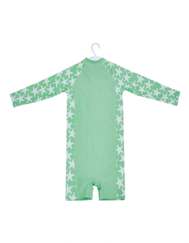 Big Softies 2pc Swimsuit & Hat- Green starfish image 3