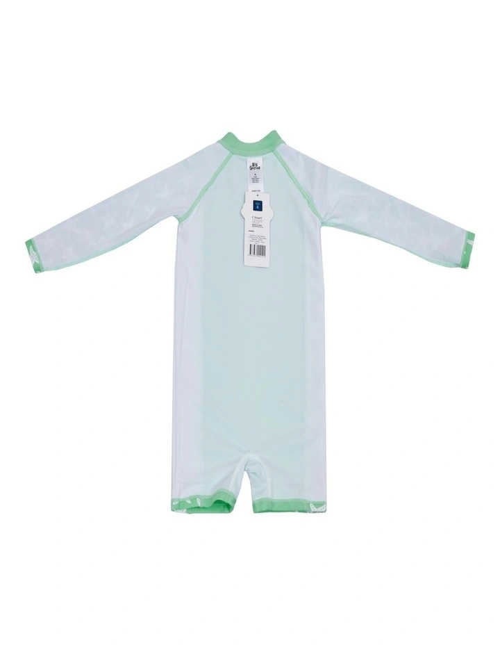 Big Softies 2pc Swimsuit & Hat- Green starfish image 4