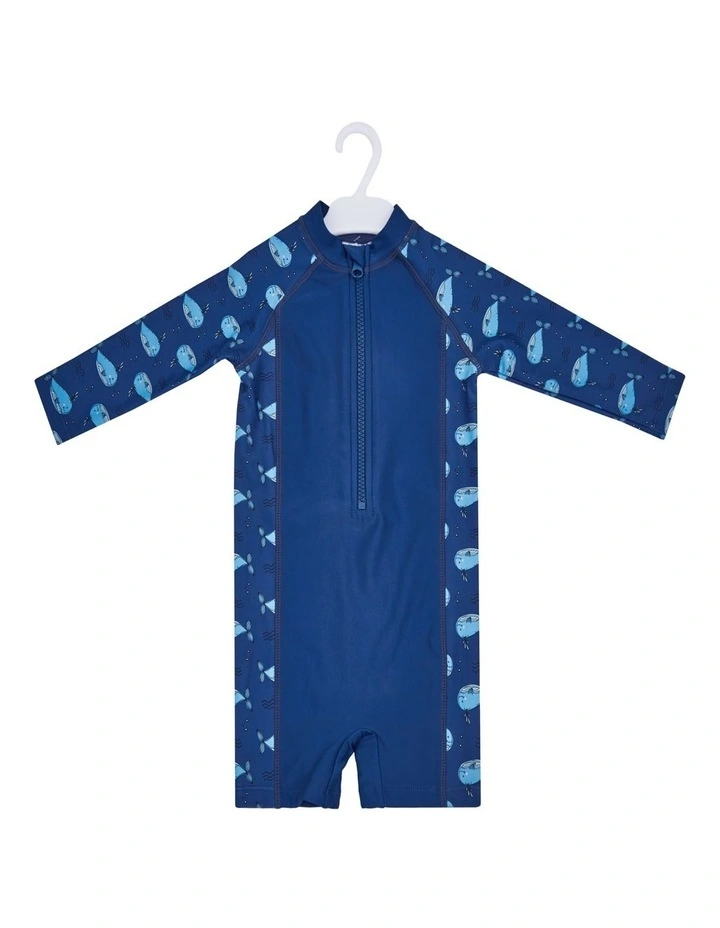 Big Softies 2pc Swimsuit & Hat- Blue Whale image 2