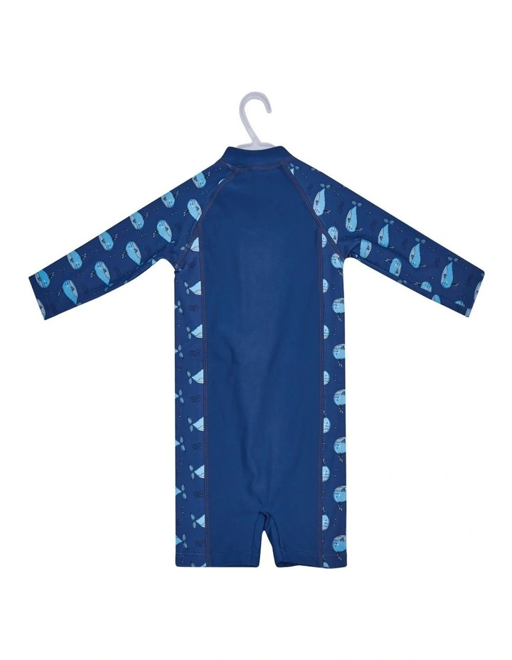 Big Softies 2pc Swimsuit & Hat- Blue Whale image 3