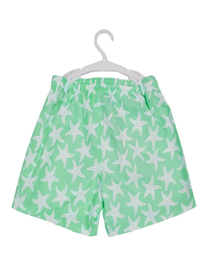 Big softies Swim shorts, Green Starfish image 2