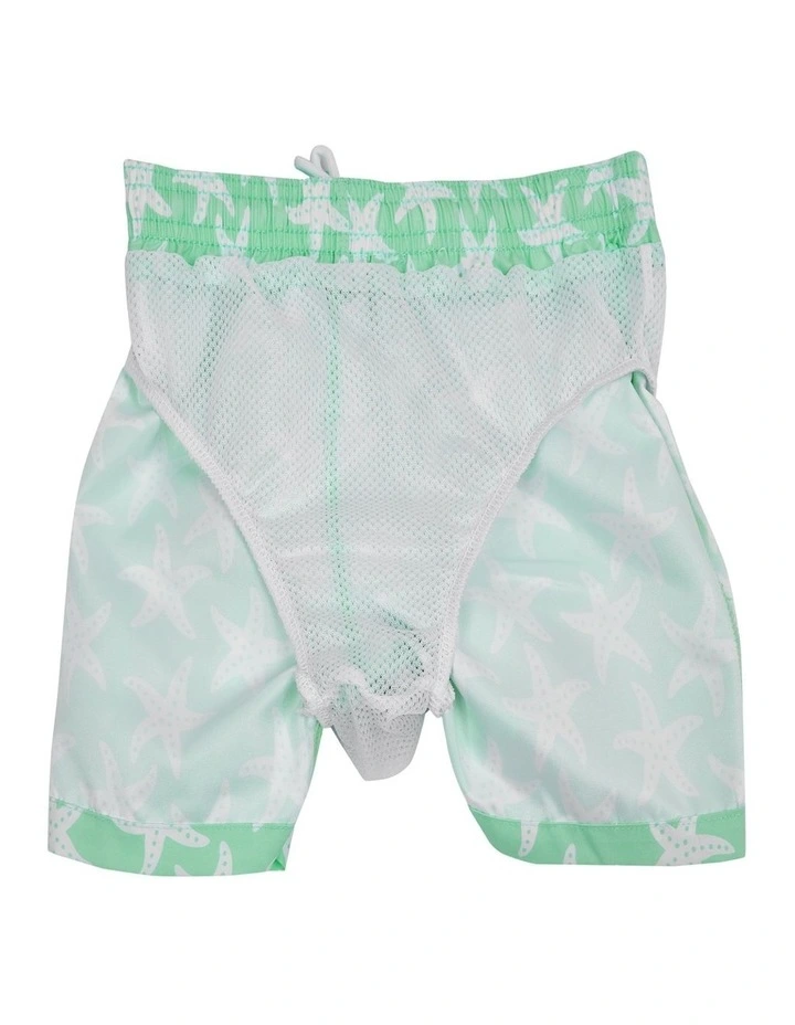 Big softies Swim shorts, Green Starfish image 3