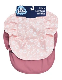Big Softies 2 Pack Recycled pouch bibs-wipe free