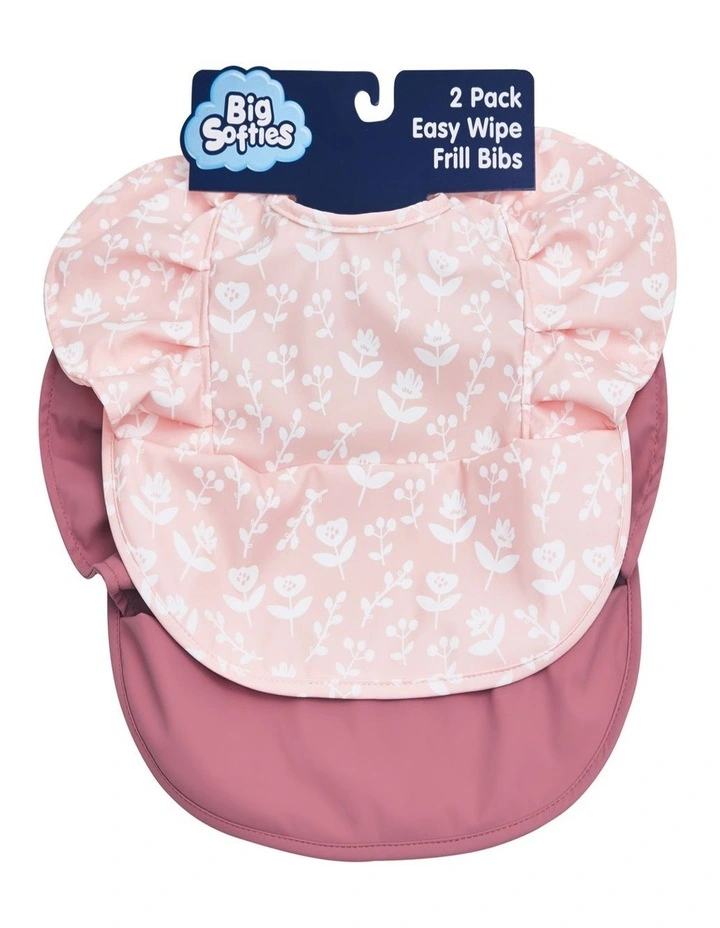 Big Softies 2 Pack Recycled pouch bibs-wipe free image 1