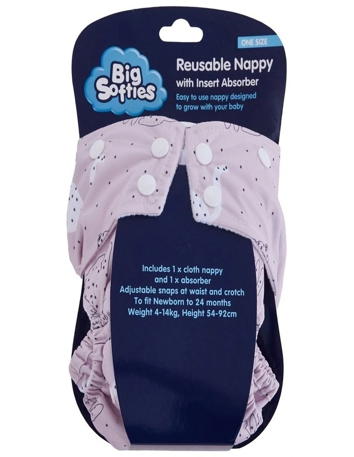 Big Softies 3 Pack Reusable Nppy with insert image 2