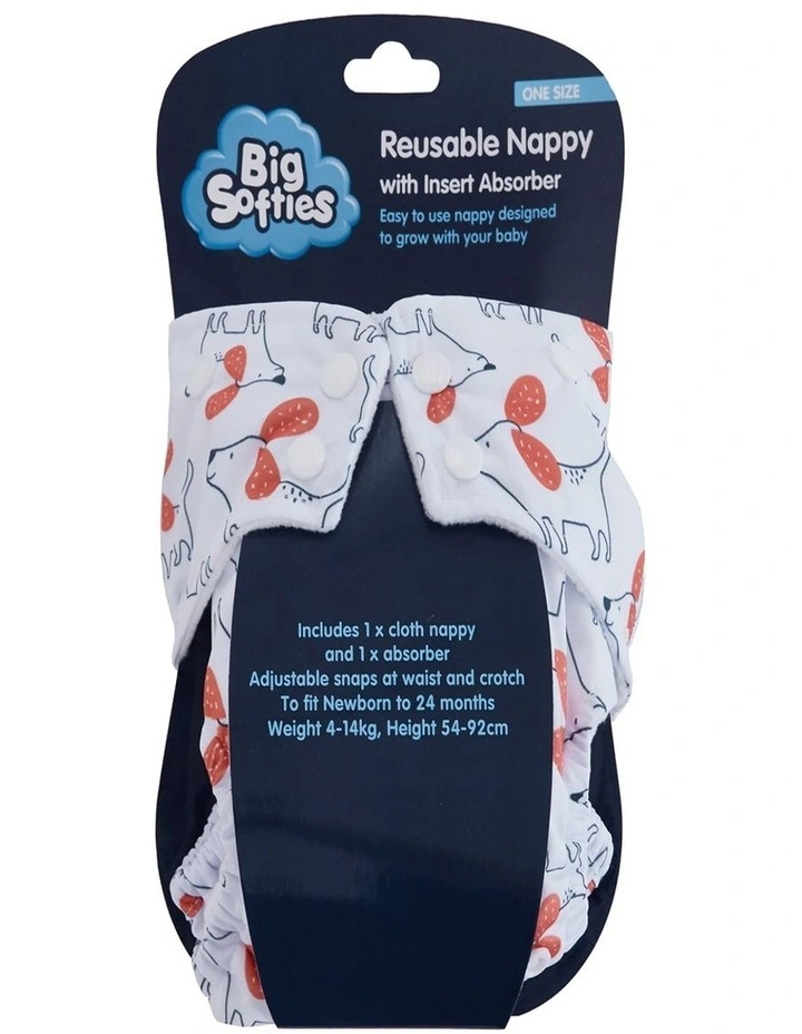 Big Softies 3 Pack Reusable Nppy with insert image 3