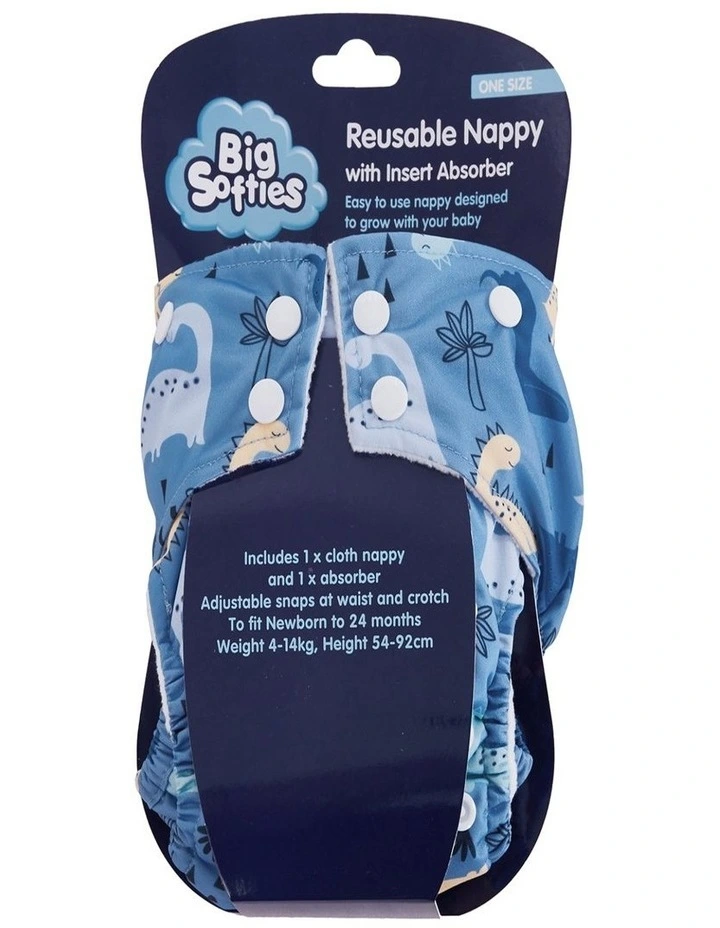 Big Softies 3 Pack Reusable Nppy with insert image 2