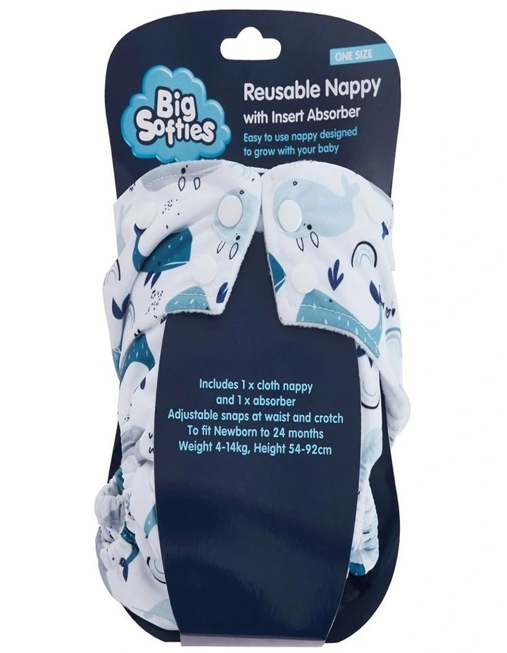 Big Softies 3 Pack Reusable Nppy with insert image 3
