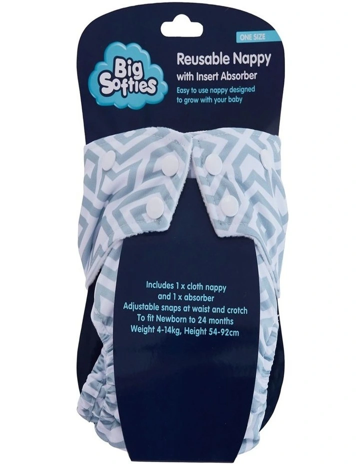Big Softies 3 Pack Reusable Nppy with insert image 4