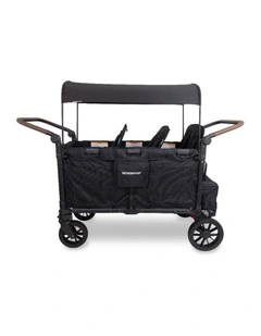 WonderFold W6 Luxe Pro Stroller Wagon - Jet Black