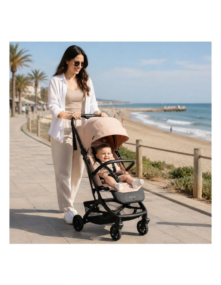 Babystudio Wings Travel Baby Stroller Ultra-Compact Lightweight Beige image 4