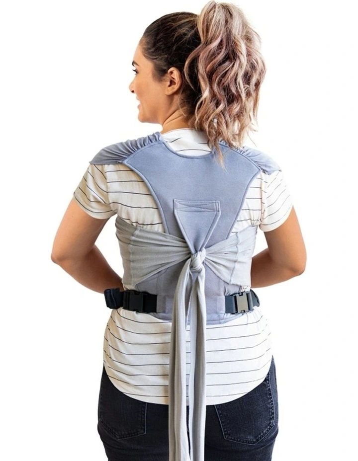 Babystudio Moby Easy Wrap Smoked Pearl Hybrid Cotton Baby Newborn Infant Carrier Grey image 1