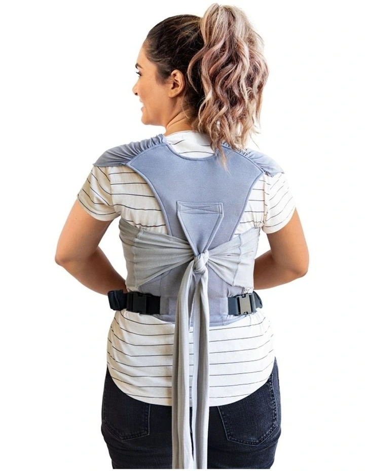 Babystudio Moby Easy Wrap Smoked Pearl Hybrid Cotton Baby Newborn Infant Carrier Grey image 2