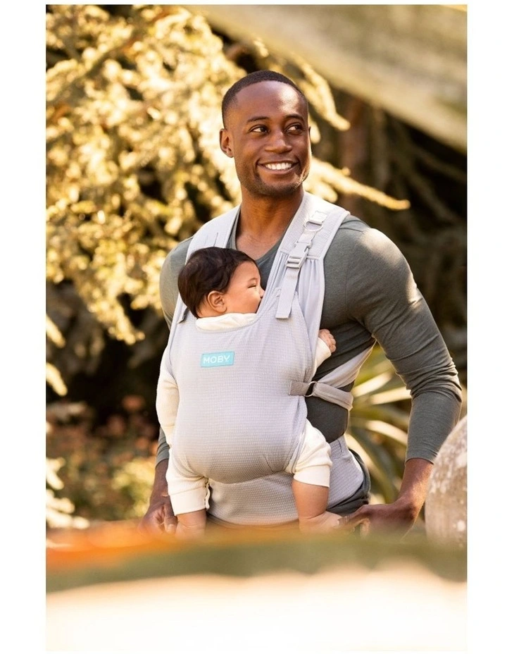 Babystudio Moby Cloud Hybrid Whisper Baby Newborn Infant Body Carrier 3.6-15kg Grey image 3