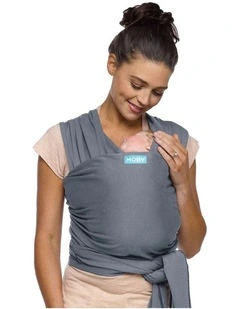 Babystudio Moby Classic Wrap Flint 100% Cotton Soft Baby Sling Carrier Grey