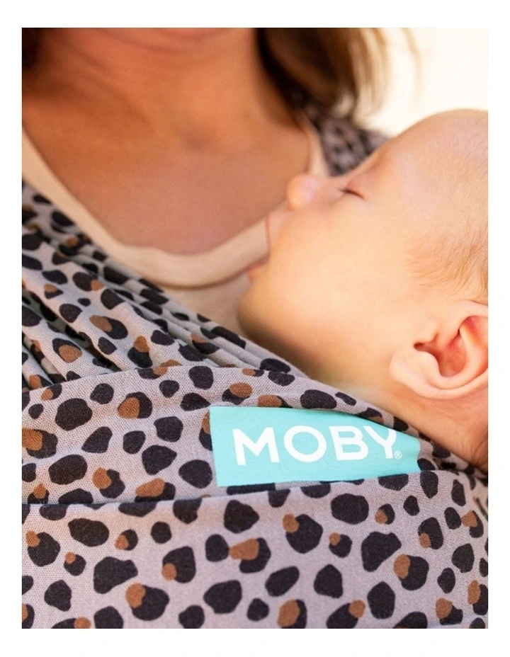 Babystudio Moby Classic Wrap Baby Newborn Infant Cotton Body Sling Carrier Leopard Print image 3
