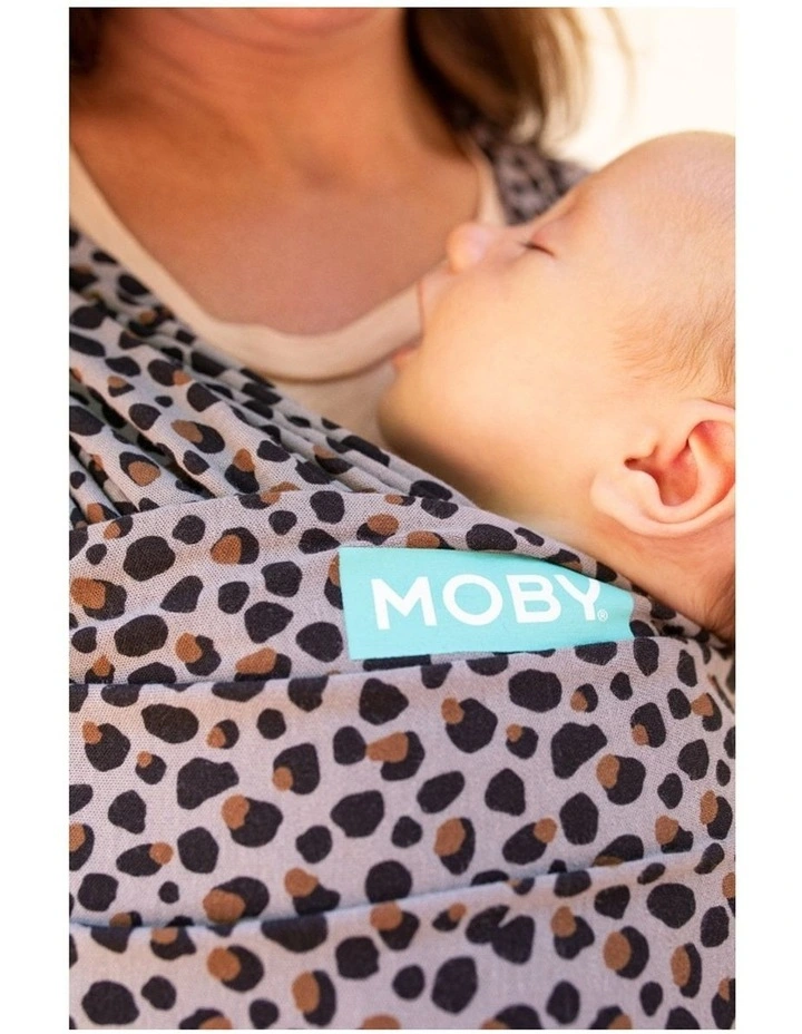 Babystudio Moby Classic Wrap Baby Newborn Infant Cotton Body Sling Carrier Leopard Print image 4