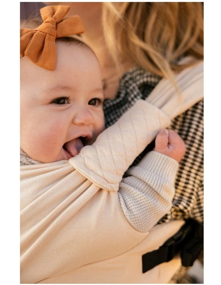 Babystudio Moby Duet Baby Newborn Infant Carrier Adjustable Positions Feather Beige image 3