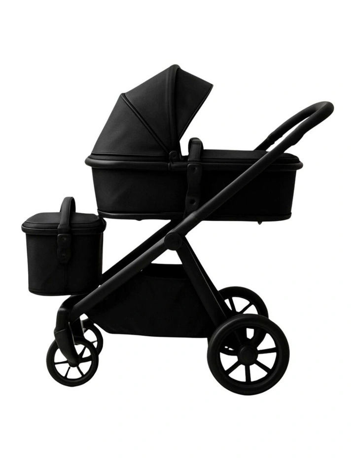Babystudio The Tribe Double Pram Frame With 2 Carrycot/Toddler Seats Black image 2