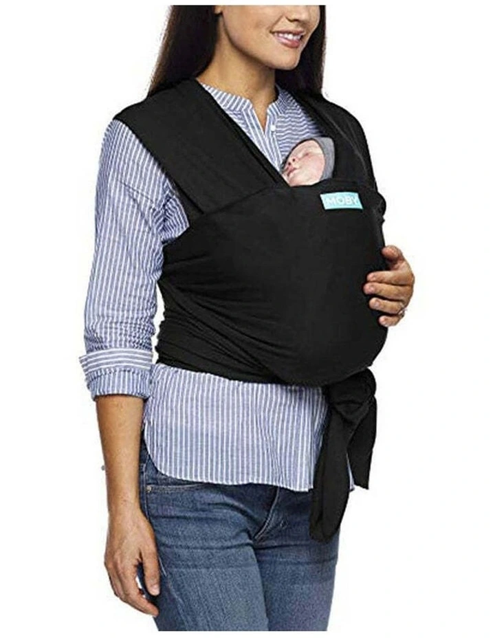 Babystudio Moby Evolution Wrap Baby Viscose Body Carrier Black Newborn Todd image 1