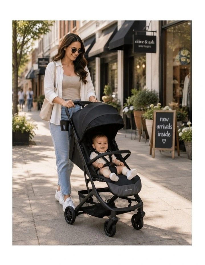 Babystudio Wings Travel Baby Stroller Ultra-Compact Lightweight Black image 4