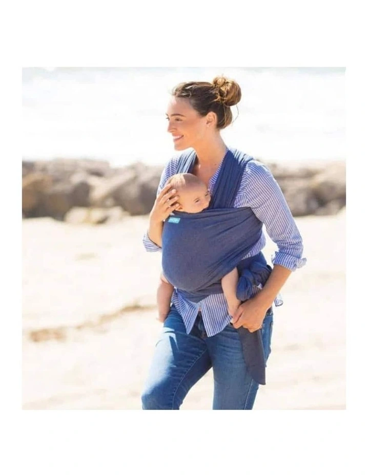 Babystudio Evolution Baby Wrap Carrier in Denim Blue image 2