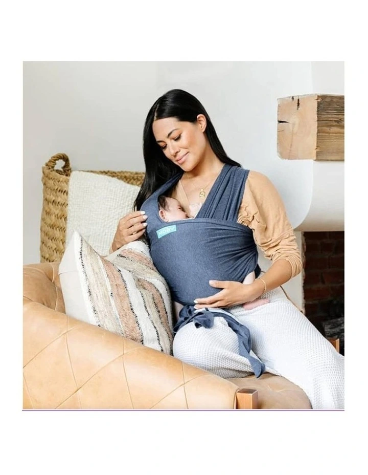Babystudio Evolution Baby Wrap Carrier in Denim Blue image 3