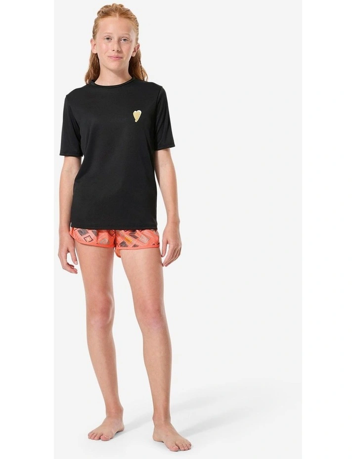 Kids surfing short sleeve UV-protection t-shirt - 100 Love black image 2