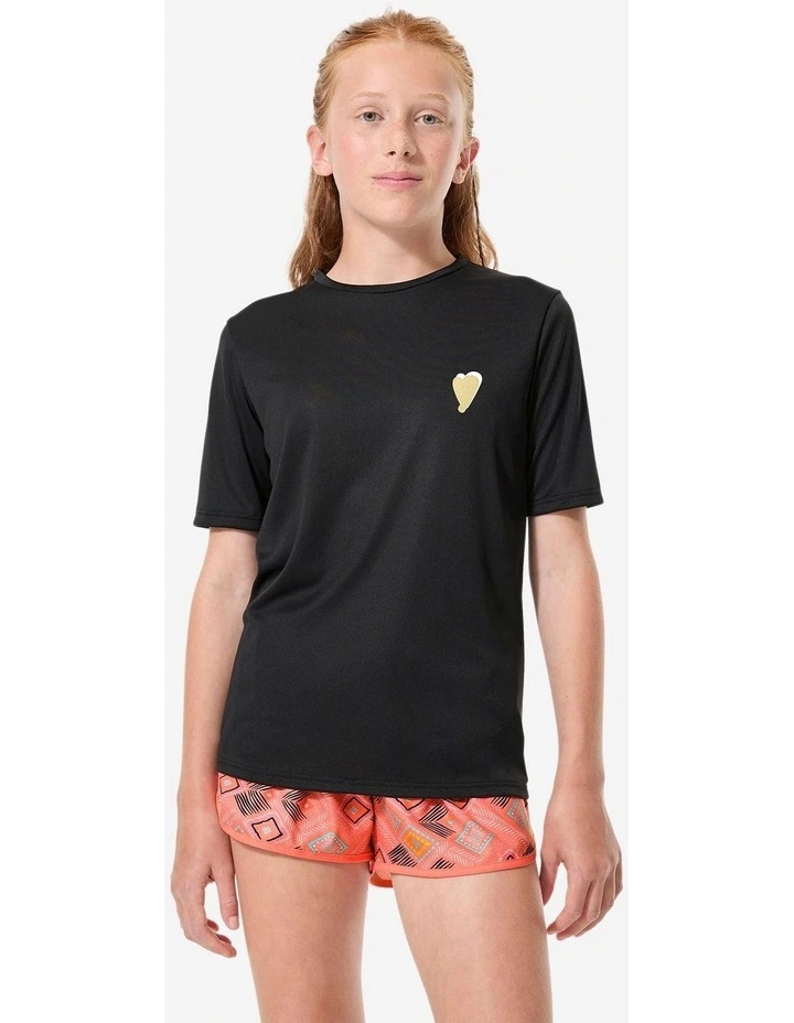 Kids surfing short sleeve UV-protection t-shirt - 100 Love black image 4
