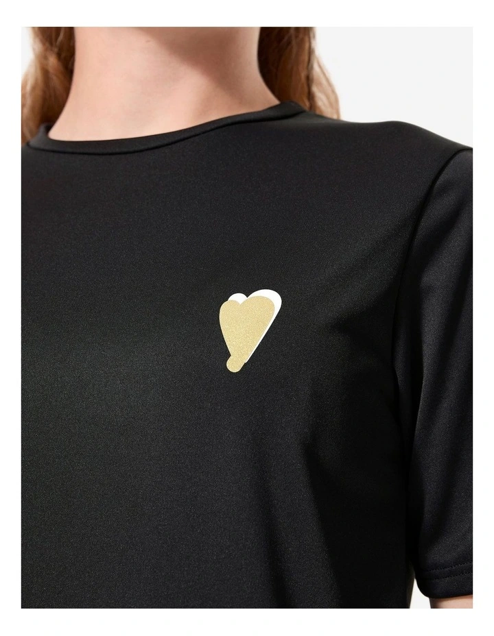 Kids surfing short sleeve UV-protection t-shirt - 100 Love black image 6